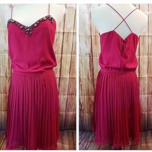 victoria secret magenta dress with rhinestones